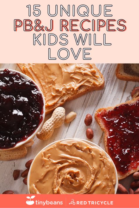 PB&J recipes your kids will love. Recipes With Peanut Butter, Peanut Butter Jelly Recipes, Recipes Kids Will Love, Pb And J, Instant Pot Freezer, Chocolate Covered Katie, Banana Waffles, Waffle Sandwich, Swirled Bread