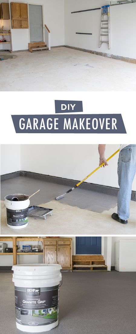 This year, why not take on a big project for your annual spring cleaning. This DIY garage makeover is a great way to bring organization and order into your home while painting the cement floor  to create a durable, long-lasting finish. Diy Garage Makeover, Garage Boden, Garage Organizing, Garage Organization Ideas, Garage Remodel, Garage Shed, Diy Garage Storage, Garage Makeover, Garage Storage Organization