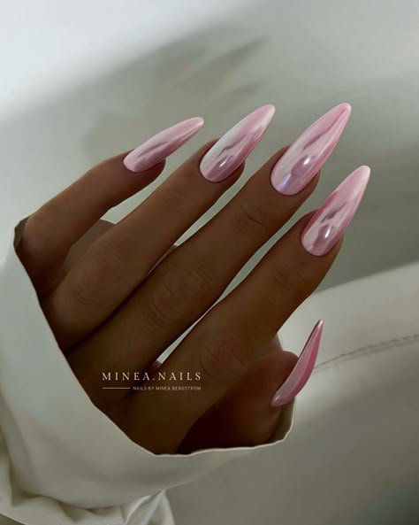 Chrome Nails Ideas, Pink Chrome Nails, Chrome Nails Designs, Pink Chrome, Nail Colours, Pink Nail, Chrome Nails, Nail Inspiration, Nails Inspo