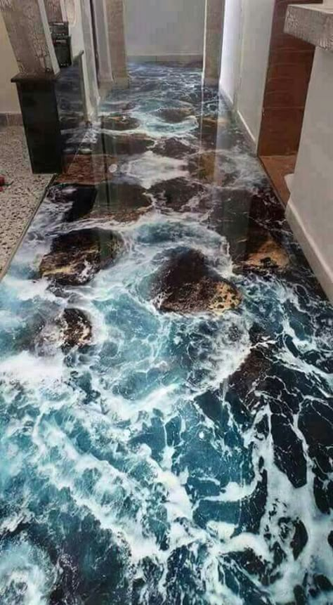 Epoxy 3d, Epoxy Floor Designs, Epoxy Floors, Beautiful Flooring, Floor Murals, Floor Designs, Bathroom Remodel Pictures, Bedroom Wall Designs, Deco Nature