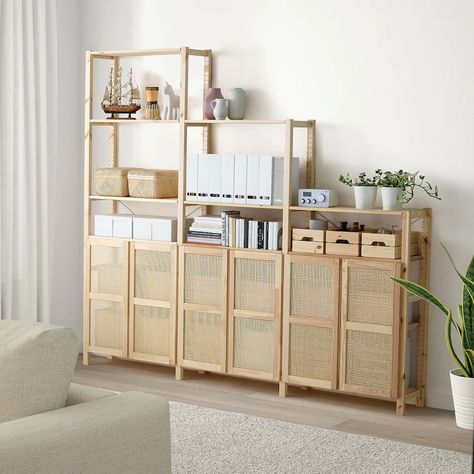 Ikea Ivar Shelves, Ivar Regal, Side Units, Ikea Ivar, Pine Doors, Ikea Family, Shelf Unit, Ikea Furniture, Wooden Shelves