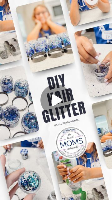 Kingwood Moms | Looking to add a little shimmer to your day? Check out our simple and customizable DIY hair glitter recipe! Whether it’s for a game day, a... | Instagram Diy Hair Glitter, Hair Glitter Gel, Hair Glitter, Glitter Gel, Diy Hair, Diy Hairstyles, Game Day, Glitter, Hair