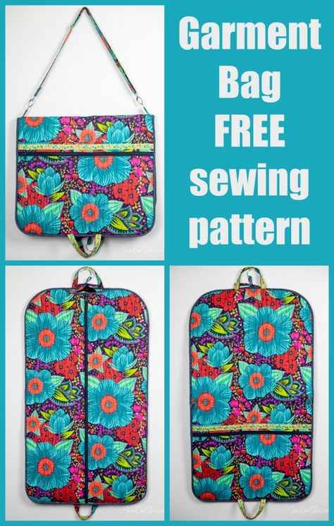 Shoe Bag Pattern, Garment Bag Diy, Sew Can She, Bag Free Sewing Pattern, Garmet Bag, Couture 2024, Diy Travel Bag, Fort Wilderness, Nappy Bags