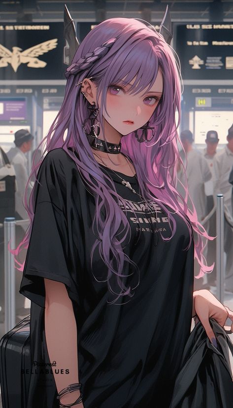 Anime Purple Hair, Anime Places, Anime Show, Anime People, Anime Character Drawing, Girly Art, An Anime, Purple Hair, Cute Anime Character