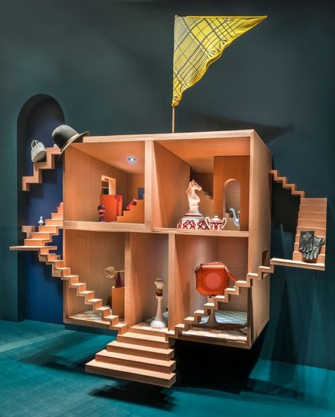 The Story Behind Hermes' Doll House Window Display At Liat Towers Window Display Art, Home Window Display, Hermes Window Display, Hermes Horse, Hermes Window, Home Styling Tips, 3d Display, Window Display Design, New Home Owners