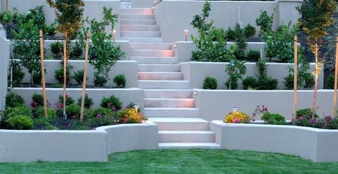 Backyard Hill Landscaping, Sloped Backyard Landscaping, Plants Landscape, Landscaping A Slope, Large Backyard Landscaping, Landscaping On A Hill, Landscape Gardening, Sloped Yard, Sloped Backyard