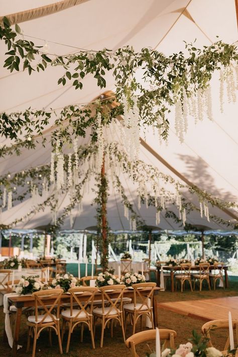 Perfect Tented Wedding Celebration Tent Greenery, White Tent Wedding, Wedding Tent Decorations, Magic Wedding, Outdoor Tent Wedding, Tent Wedding Reception, Backyard Tent, Backyard Reception, Tented Wedding