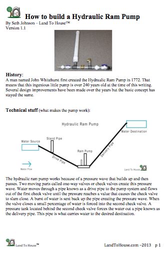 Hydraulic Ram Pump – Land To House Ram Pump, Hydraulic Ram, Energy Saver, Alternative Energy, Water Flow, In The Heights, Ram, Thing 1, Pumps