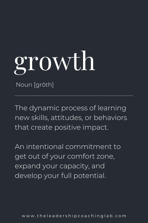 Growth is a dynamic and individualized process and - keep these inspiring words in front of you for motivation and inspiration. #growth #personalimprovement #personaldevelopment #inspiringquote #digitaldownload #etsyseller #growthmindset #growthquotes #printable Words About Growth, Other Words For Growth, Individual Growth Quotes, Growth Definition, Growth Comes From Being Uncomfortable, Growth Is Uncomfortable, Inspiring Words, Personal Improvement, Growth Quotes