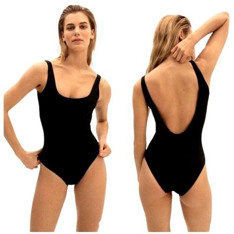 Everlane Swimsuit Womens Size Small Black One Piece Square Neck. New With Tags. Chest: 15" Length: 28" The Square-Neck One-Piece Features A Modern Square Neckline, Minimal Topstitching, A Built-In Shelf Bra, Removable Pads, And Wide Straps For An Easy Fit. Plus, It’s Made Of Fully Lined Italian Fabric With Technical Quick-Drying And Fade-Resistant Properties, Which Makes It Versatile Enough For Every Summer Activity. Even Better? This Style Was Fit-Tested On 112 Different Women To Ensure That It Feels Comfortable, Looks Flattering, And Stays Putno Matter How You Move. One Piece Swimsuit Black, Green Swimsuit, Black One Piece Swimsuit, Swimsuit Black, Red Swimsuit, Black Swimwear, Black One Piece, Modern Square, Black Swimsuit