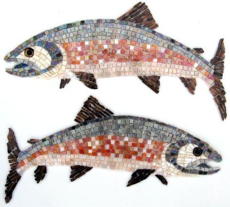 Fish Mosaic Art, Fish Mosaic, Mosaic Animals, Mosaic Madness, Mosaic Tile Art, Mosaic Art Projects, Aspen Colorado, Mom Art, Mosaic Garden