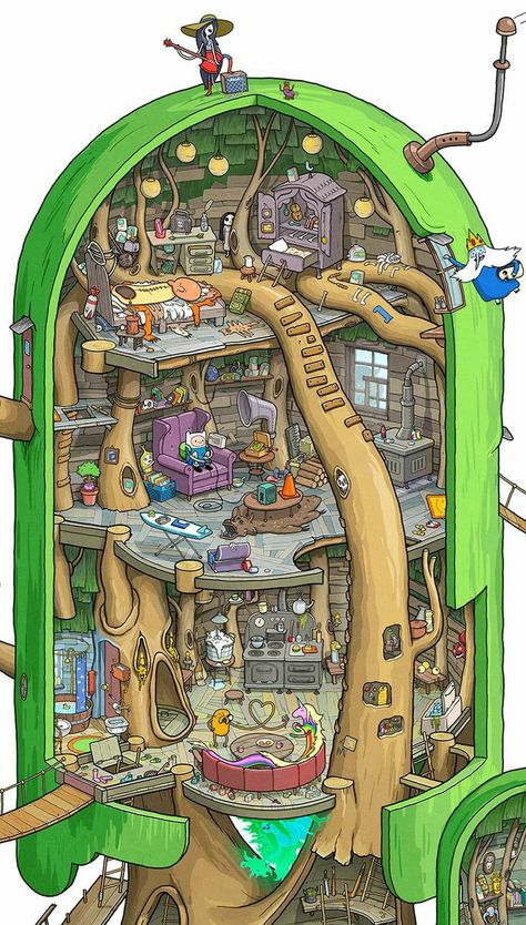 Adveture Time, Tipografi 3d, Land Of Ooo, Tree Fort, Adventure Time Wallpaper, House Cartoon, Adventure Time Cartoon, Adventure Time Finn, Image Swag