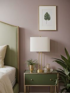 Lavender And Dark Green Bedroom, Lilac Master Bedrooms Decor, Bedroom Mauve Walls, Gold And Sage Green Bedroom, Bedroom Inspirations Purple Wall, Dusty Lilac Bedroom, Light Purple And Green Bedroom, Lavender Guest Bedroom, Mauve Walls Bedroom