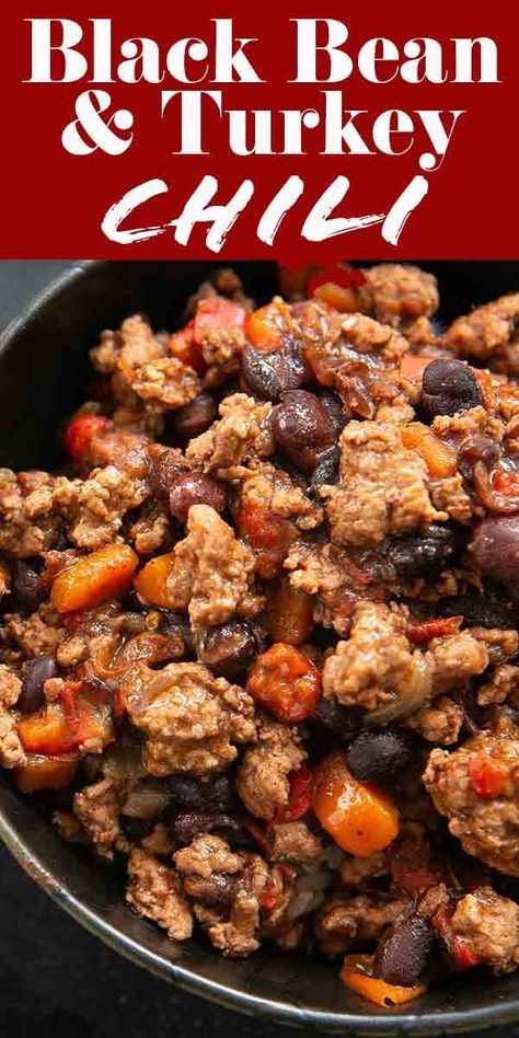 Party Dinner Food, Turkey Black Bean Chili, Turkey Chili Recipe Easy, Healthy Chili Recipe Turkey, Ground Turkey Chili, Ground Turkey Recipes Easy, Food Turkey, Turkey Chili Recipe, Ground Turkey Recipes Healthy