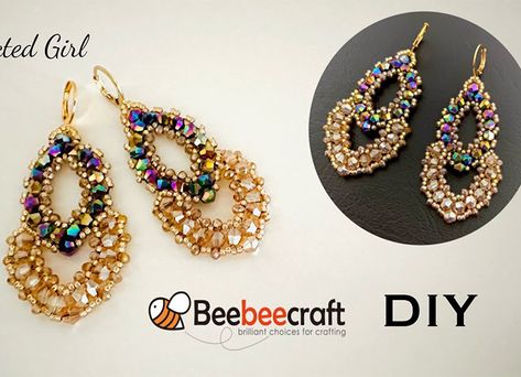 Our cooperator's Show Easy Beading, Wire Wrapped Jewelry Diy, Beaded Earrings Tutorials, Beaded Earrings Diy, Green Beaded Necklace, Beaded Jewelry Tutorials, Beaded Earrings Patterns, Beaded Bracelet Patterns, Welcome To My Channel