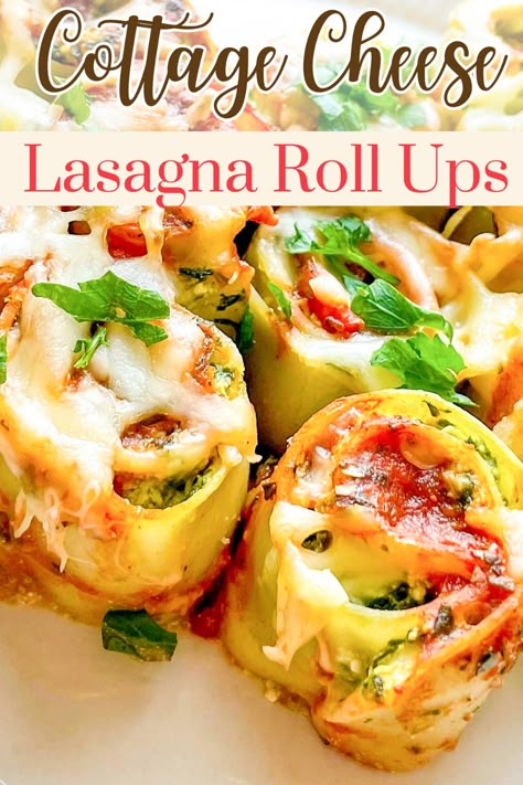 Spinach Roll Up Lasagna, Cottage Cheese Lasagna Roll Ups, Lasagna Roll Ups With Cottage Cheese, Spinach Lasagna Roll Ups Recipe, Cheese Lasagna Roll Ups, Cottage Cheese Lasagna, Spinach Lasagna Roll Ups, Spinach Cottage Cheese, Lasagne Roll Ups