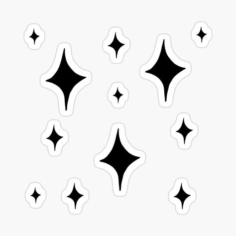 Stars Stickers Printable, Black Stickers Aesthetic Printable, Stickers Aesthetic Black And White, Black Stickers Aesthetic, Black And White Stickers Aesthetic, Black Aesthetic Stickers, Aesthetic Stickers Black, Kdrama Scrapbook, Aesthetics Stickers