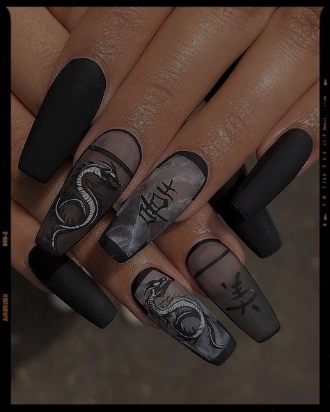 Dragon Nails, Unghie Sfumate, Hippie Nails, Punk Nails, Anime Nails, Stylish Nails Designs, Edgy Nails, Grunge Nails, Dope Nail Designs