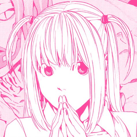 #anime #manga #deathnote #misa #amane #pink #icon #pfp Rosé Core, Misa Amane, Pink Aura, Icon Pfp, Cute Profile Pictures, Animated Icons, Phone Themes, Cutie Patootie, Cute Icons