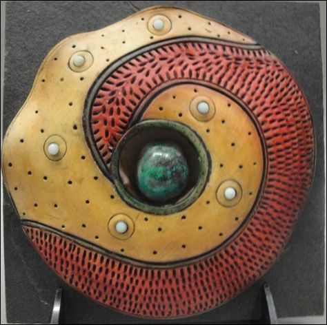 Artist Vicki Grant featured at Hunter-Wolff Gallery in Colorado Springs Polymer Pins, Vicki Grant, Cardboard Jewelry, Make A Lamp, Acrylic Painting Diy, Ceramic Workshop, Clay Wall Art, Pottery Handbuilding, Ceramic Wall Art