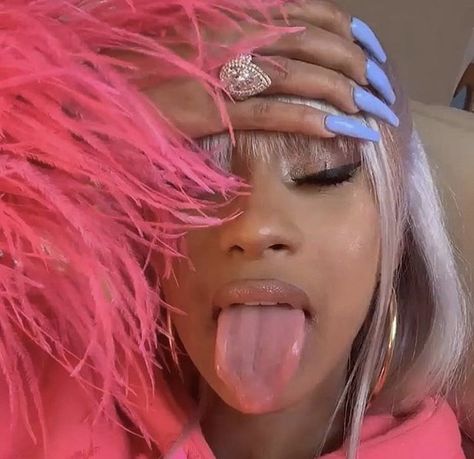 Cardi B Tongue, Cardi B Kulture, Cardi B Pfp, Celebrity Selfies, Swag Girl Style, Girl Swag, Cardi B, Nicki Minaj, Reaction Pictures