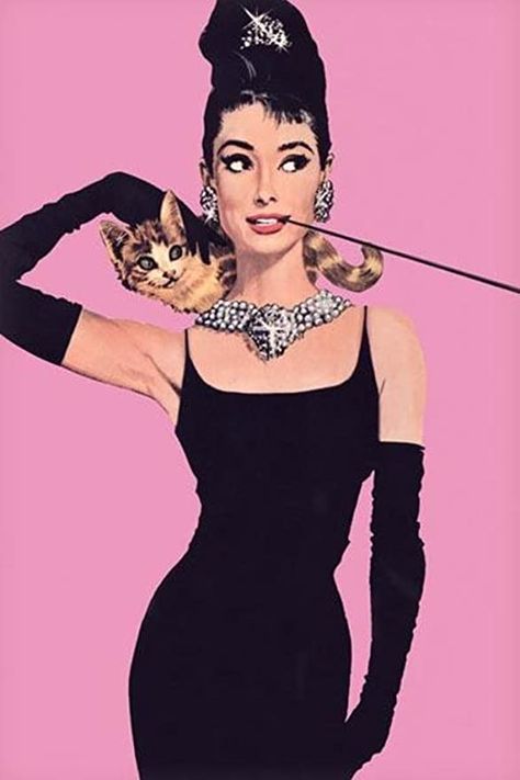 Breakfast At Tiffany's Book, Breakfast At Tiffany's Quotes, Breakfast At Tiffany's Poster, Breakfast At Tiffany's Movie, Audrey Hepburn Print, Audrey Hepburn Poster, Audrey Hepburn Wall Art, Audrey Hepburn Breakfast At Tiffanys, Pink Movies