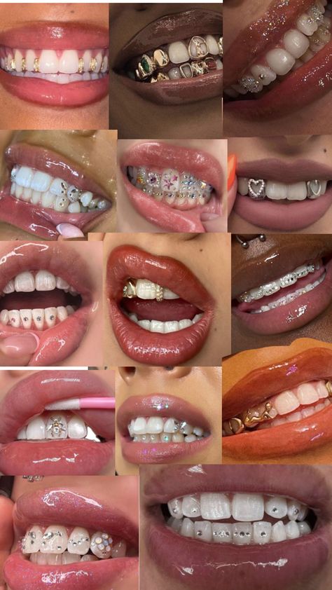 Tooth gems Teeth Aesthetic, Pretty Teeth, Dental Jewelry, Grillz Teeth, Cute Braces, Diamond Teeth, Dope Jewelry Accessories, Mode Rose, Grills Teeth