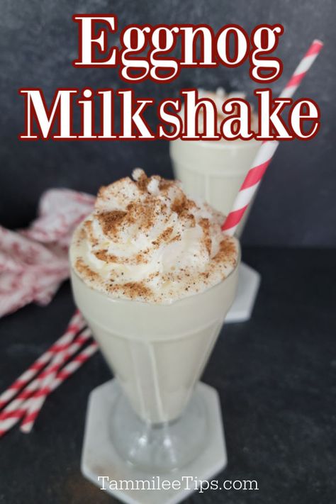 Eggnog Shake Recipes, Egg Nog Shake Recipe, Eggnog Milkshake Recipes, Egg Nog Milk Shake, Peppermint Coffee Recipe, Eggnog Shake, Alcoholic Eggnog, Eggnog Fudge, Milkshake Recipe Easy