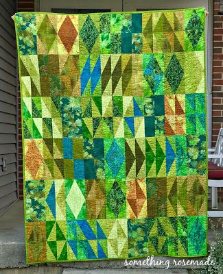 RMM Quilts/something rosemade: Jolly Jinny Jungle Quilt--A Finally Finish Jungle Quilt, Ironing Pad, Make Things Happen, Feeling Guilty, Pad Bag, Green Quilt, Different Shades Of Green, Kaffe Fassett, Quilt Design