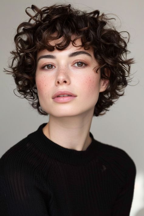 41+ Bixie (Pixie Bob) Haircut Ideas Bixie Haircut, Short Curly Hairstyles For Women, Short Wavy Haircuts, Curly Hair Trends, Curly Pixie Hairstyles, Curly Pixie Haircuts, Curly Hair Photos, Wavy Haircuts, Short Curly Haircuts