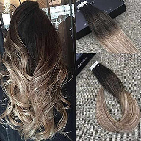 Ombre Extensions, Hair Extensions Balayage, Glue In Hair Extensions, Hair Extensions Before And After, Hair Extension Brands, Perfect Hair Color, Balayage Ombré, Real Human Hair Extensions, Balayage Ombre