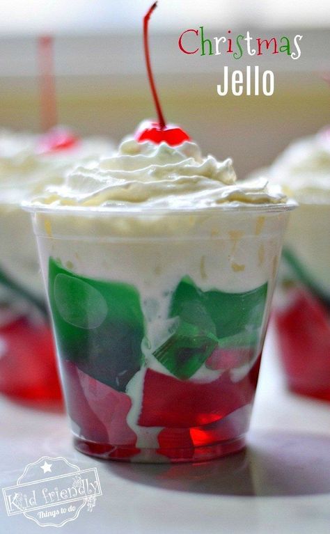 Better than Stained Glass Jello - Christmas Jello Cups For Fun Individual Christmas Desserts are Easy, yummy and so much fun! Kid Friendly Jello Cups. www.kidfriendlythingstodo.com Jello Recipes Christmas, Individual Christmas Desserts, Glass Jello, Christmas Jello, Jello Cups, Christmas Desserts Easy, Jello Desserts, Best Christmas Recipes, Individual Desserts