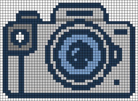 Camera Perler Bead Patterns, Camera Pixel Art, Perler Camera, Camera Crochet Pattern, Camera Cross Stitch, Camera Alpha Pattern, Cross Stitch Polaroid, Camera Drawing, Cute Backgrounds For Iphone