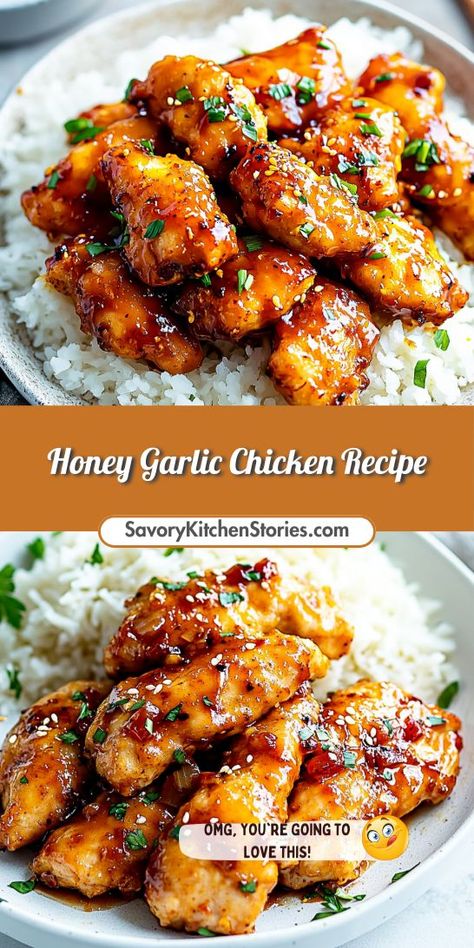 Looking for a delicious way to enjoy a healthy dinner? This Honey Garlic Chicken Recipe is a perfect blend of sweet and savory flavors, making it a family favorite. Save this recipe for a quick and nutritious meal that’s easy to whip up any night of the week! Light Dinner Ideas, Garlic Chicken Recipes Easy, Easy Honey Garlic Chicken, Garlic Chicken Recipe, Garlic Chicken Recipes, Tasty Dinner, Honey Garlic Chicken, Light Dinner, Kitchen Stories