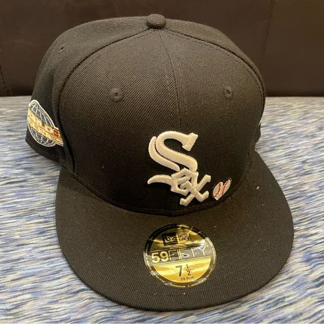 Chicago White Sox New Era Fitted Cap Mlb Brand New Size 7 1/2 5 Available Fire Hat Mlb Fitted Hats, Fire Hat, Fitted Hats Men, Sox Hat, 59fifty Hats, Nba Hats, New Era Hat, New Era Fitted, Vintage Cap