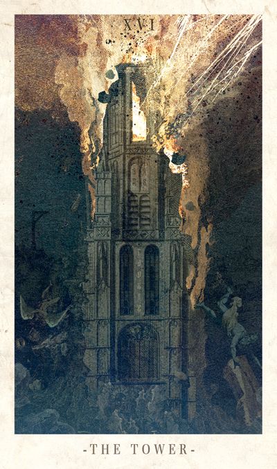 The Tower Tarot Card, Tower Card, The Tower Tarot, Tarot Card Readings, Tower Of Babel, Online Tarot, Tarot Major Arcana, Free Tarot, Tarot Cards Art