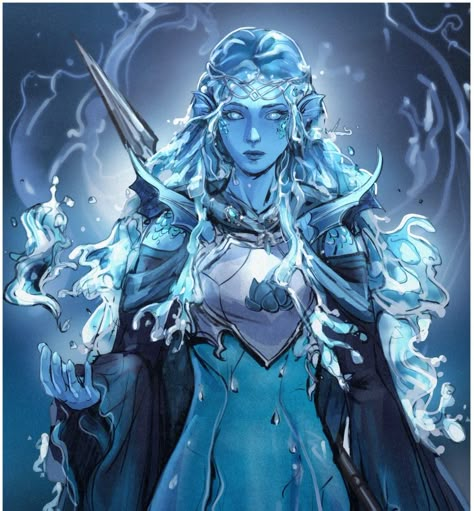 Water Genasi, Dnd Races, Dungeons And Dragons Characters, Dnd Art, Fantasy Rpg, Environment Concept Art, Character Creation, Dnd Characters, Character Portraits