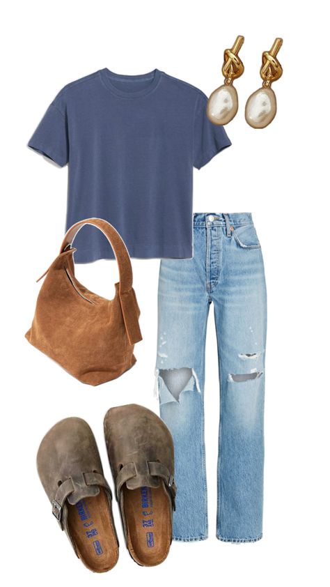 Goodwill Style Outfit, Outfit Ideas For Gatlinburg, Family Appropriate Outfits, Fall Outfits With Linen Pants, End Of Summer Outfits 2024, Fall Outfit Inspo Granola, Hot Fall Days Outfits, Simple Outfits For Moms, Nice Brunch Outfit