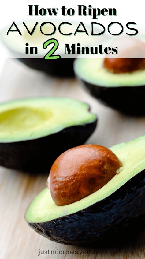 How to Ripen a Rock Hard Avocado with the Microwave FAST! | Just Microwave It How To Ripen Avocados Fast, Avocado Ripen Fast, How To Ripen An Avocado, Quickly Ripen Avocado, Ripen An Avocado Quickly, Ripen Avocado, Unripe Avocado, How To Ripen Avocados, Rice In The Microwave