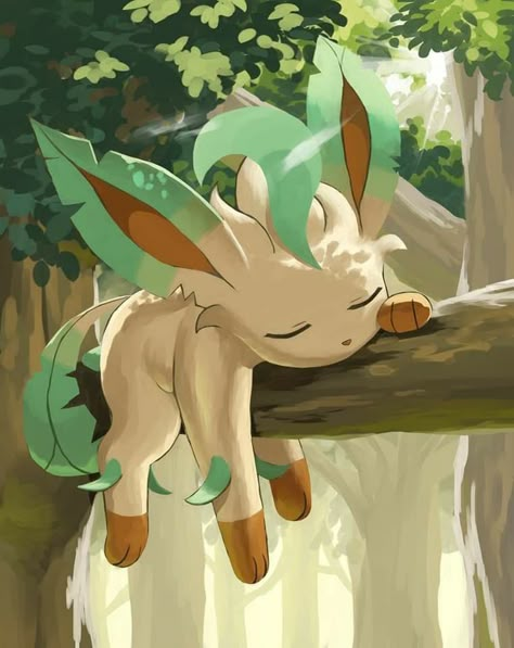 Oddish Pokemon Art, Pokemon Leafeon, Yellow Pokemon, Cute Pokemon Art, Eevee Cute, Solgaleo Pokemon, Evolution Art, Pokemon Eevee Evolutions, Pokemon Photo