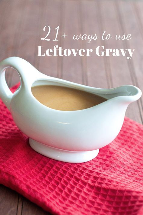 Have you got some gravy leftover? Don't throw it out? Here are a whole bunch of ways to use it. You're totally going to find something for dinner tonight! Gravy Without Drippings, Easy Homemade Gravy, Ham Gravy, Homemade Gravy Recipe, Gravy From Scratch, Leftover Gravy, Pork Gravy, Thanksgiving Gravy, How To Make Gravy