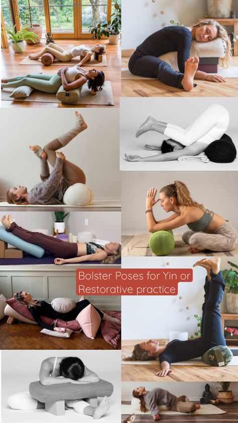 #bolster #yoga #yin #restorative #asana #yogainspo #yogateacher #pose #selflove #selfcare #soft Yoga Bolster Poses, Bolster Poses, Yin Poses, Restorative Yoga Poses, Yoga Bolster, Restorative Yoga, Yin Yoga, Move It, Yoga Poses