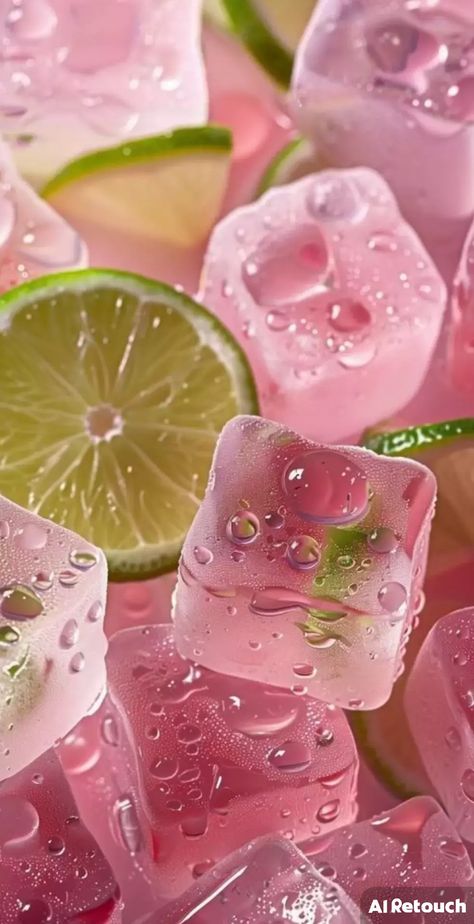 Colorful Wallpaper Backgrounds Aesthetic, Ice Wallpaper, Wallpaper Cantik Iphone, Beautiful Summer Wallpaper, Jelly Wallpaper, Pink Fruit, Fruit Wallpaper, Pretty Phone Wallpaper, 3d Image