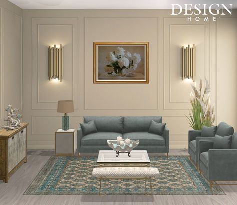 Wall Molding Living Room, Living Room Panelling, Zimmer Diy, Living Room Wall Designs, Drawing Room Interior, Drawing Room Decor, Drawing Room Interior Design, House Wall Design, Elegant Living Room Decor