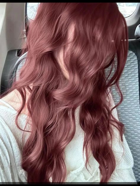 Pinkish Brown Hair, Brown And Pink Hair, Dusty Rose Hair, Rose Hair Color, Plum Hair, Korean Hair Color, Wine Hair, Hair Tint, Pretty Hair Color