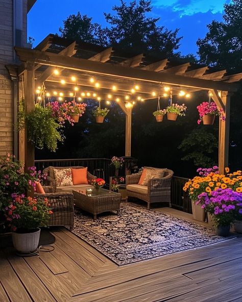 House Pergola, Cute Backyard, Back Porch Designs, Bungalow Cottage, Outdoor Patio Designs, Red Brick House, Modern Garden Design, Backyard Inspiration, Patio Landscaping