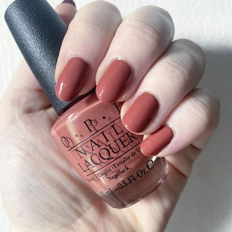 Emily on Instagram: “OPI - Schnapps Out of It! 🍁🍂 I am loving this dusty terra cotta color for Fall! 😍 #opi #opinailpolish #opinails #opischnappsoutofit…” Terra Cotta Nails, Terra Cotta Color, Pedicure Colors, Opi Nail Polish, I Am Loving, Opi Nails, Terra Cotta, Nail Lacquer, Color Me