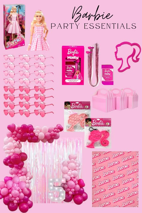 Barbie Winter Birthday Party, Barbie Party Background, One Year Old Barbie Party, Third Birthday Barbie Theme, Barbie B Day Party, Barbie One Year Birthday, 5 Year Birthday Party Ideas Barbie, Barbie 21st Birthday Party Ideas, Five Year Old Barbie Birthday