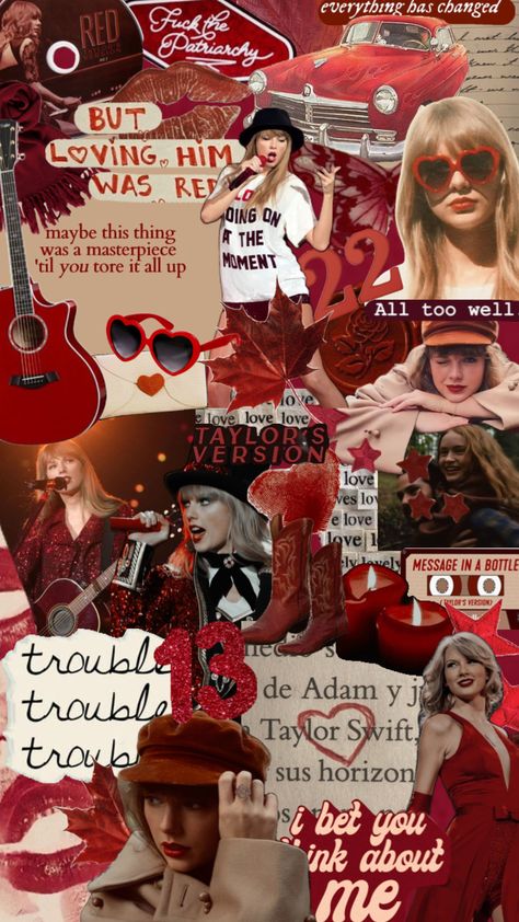 #red #redtaylorsversion #redtaylorswift #taylorswiftred #redalbum #erastour #wallpaper Taylor Swift Images, Taylor Swift Aesthetic, Photos Of Taylor Swift, Loving Him Was Red, Taylor Swift Party, Taylor Swift Birthday, Taylor Swift Tour Outfits, Taylor Swift Cute, Estilo Taylor Swift