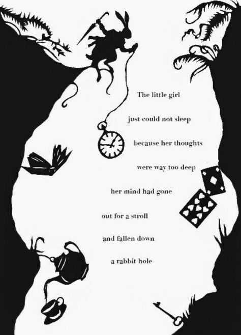 Sleep Thoughts, Alice Quotes, Wonderland Aesthetic, Wonderland Tattoo, Alice And Wonderland Quotes, Wonderland Quotes, Down The Rabbit Hole, The Rabbit Hole, Disney Quotes